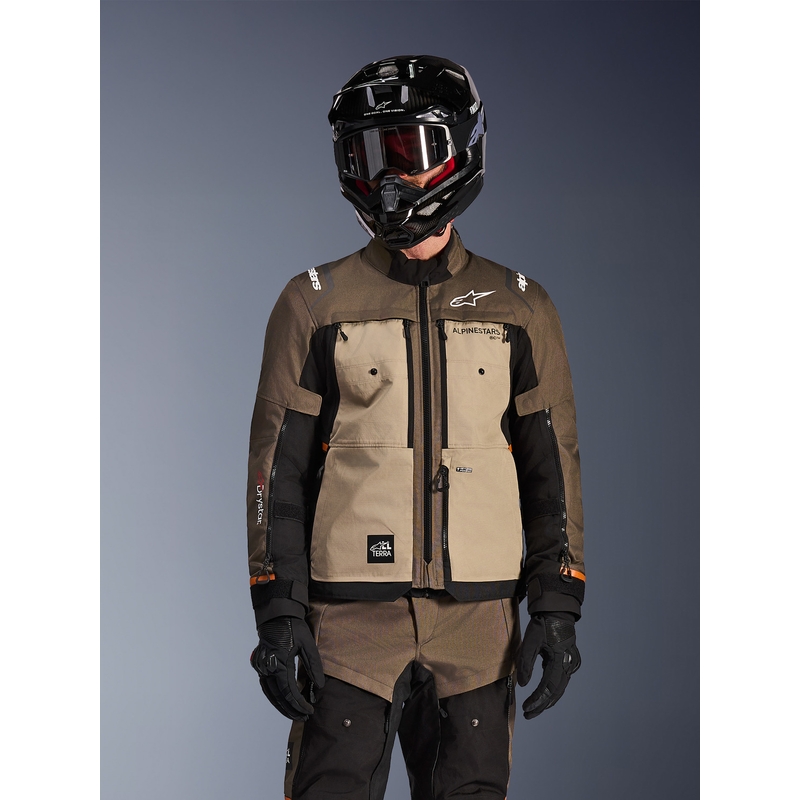Alpinestars Cusco Drystar -moottoripyörätakki ruskea-musta
