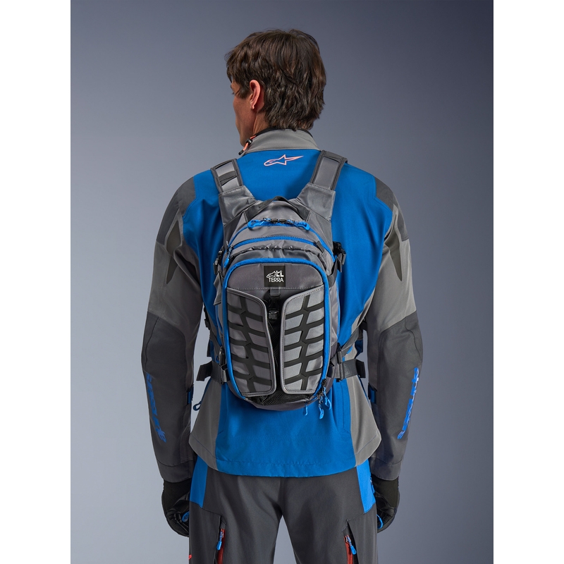 Alpinestars AT-15 moottoripyöräreppu tummanharmaa-harmaa-sininen 15 l