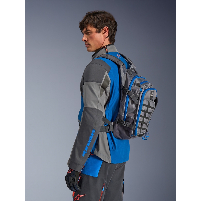 Alpinestars AT-15 moottoripyöräreppu tummanharmaa-harmaa-sininen 15 l