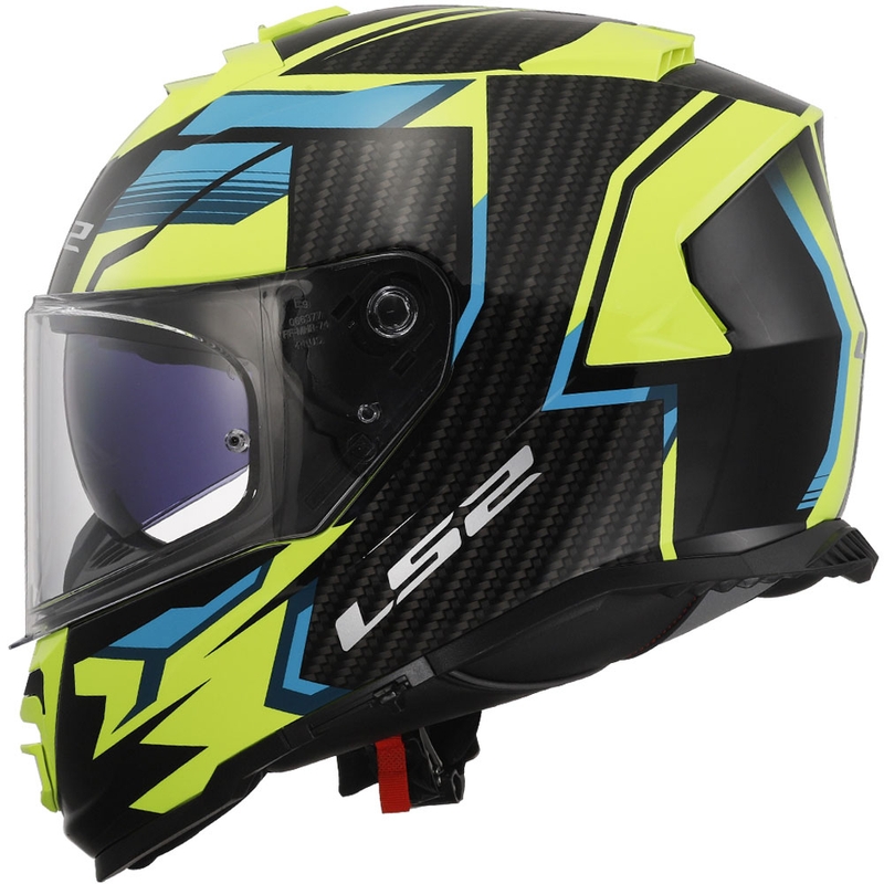 LS2 FF800 Storm II Tracker musta-fluo-keltainen integraalinen moottoripyöräilykypärä
