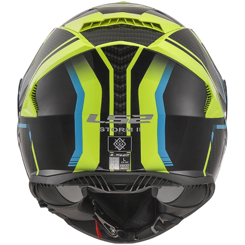 LS2 FF800 Storm II Tracker musta-fluo-keltainen integraalinen moottoripyöräilykypärä