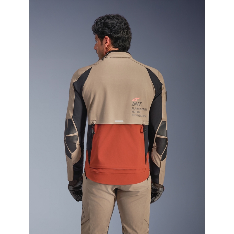 Alpinestars AMT-8 Stretch Drystar XF -moottoripyörätakki ruskea-oranssi-musta