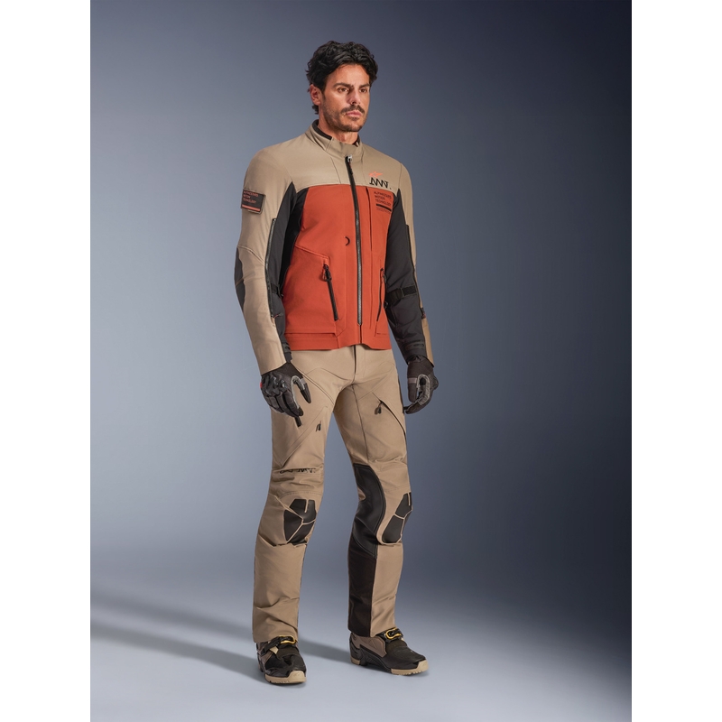 Alpinestars AMT-8 Stretch Drystar XF -moottoripyörätakki ruskea-oranssi-musta
