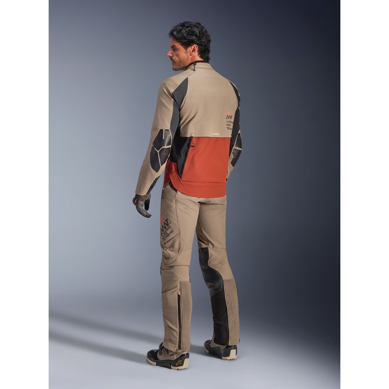 Alpinestars AMT-8 Stretch Drystar XF -moottoripyörätakki ruskea-oranssi-musta