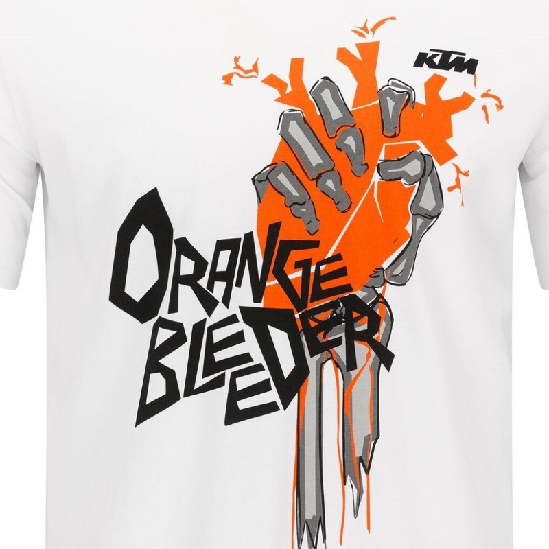 KTM Orange Bleeder T-paita, valkoinen