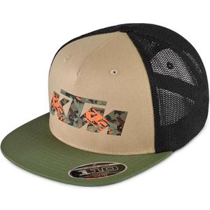 KTM Logo Trucker -lippis musta-beige-khaki