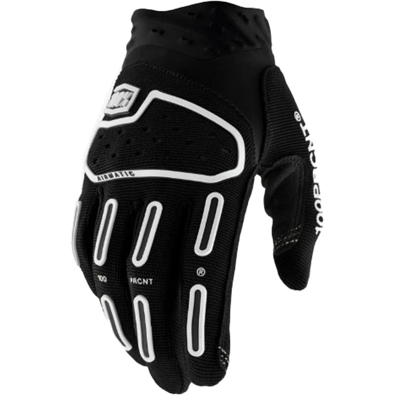 100% Airmatic 2 motocross-hanskat mustat