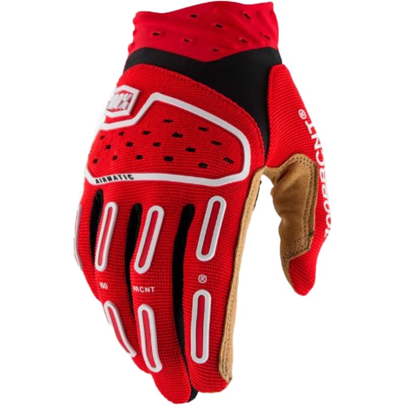Motocross-hanskat 100% Airmatic 2 puna-musta
