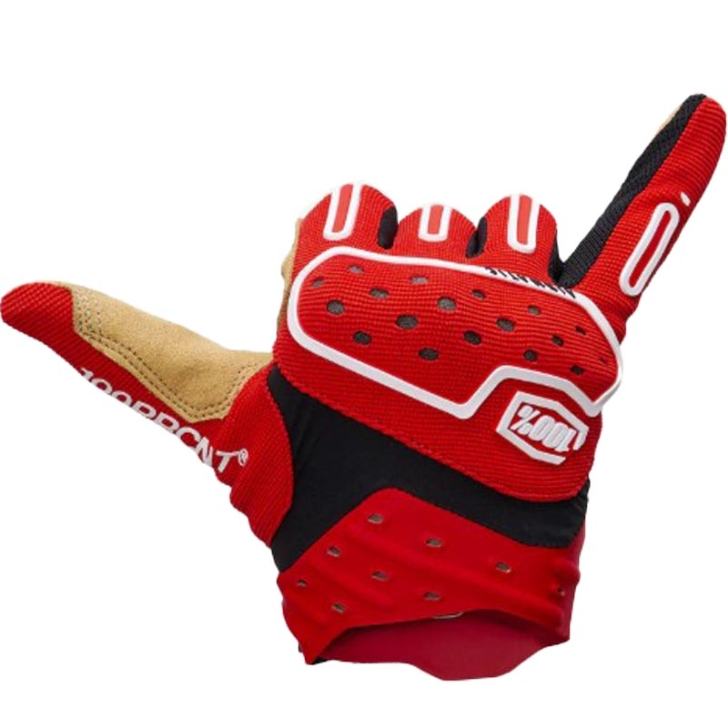 Motocross-hanskat 100% Airmatic 2 puna-musta