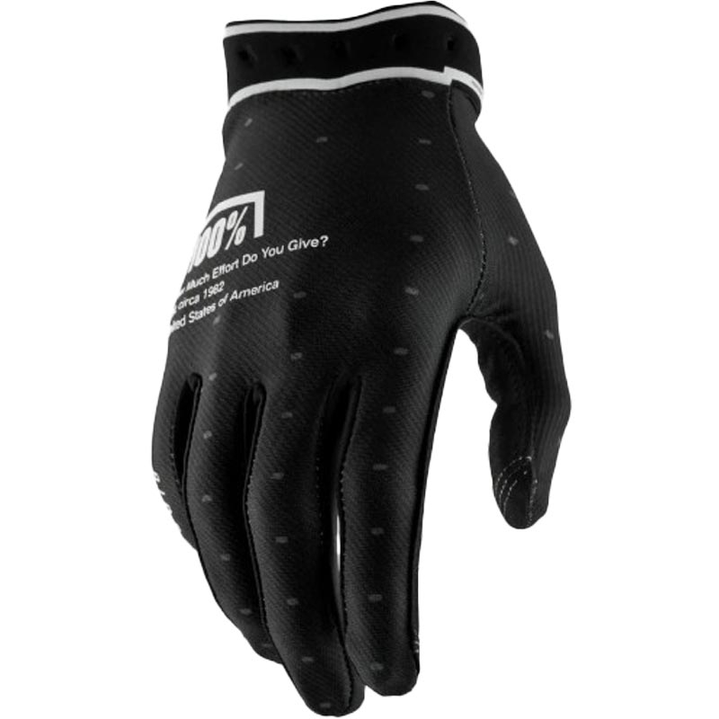 Motocross-hanskat 100% Ridefit musta