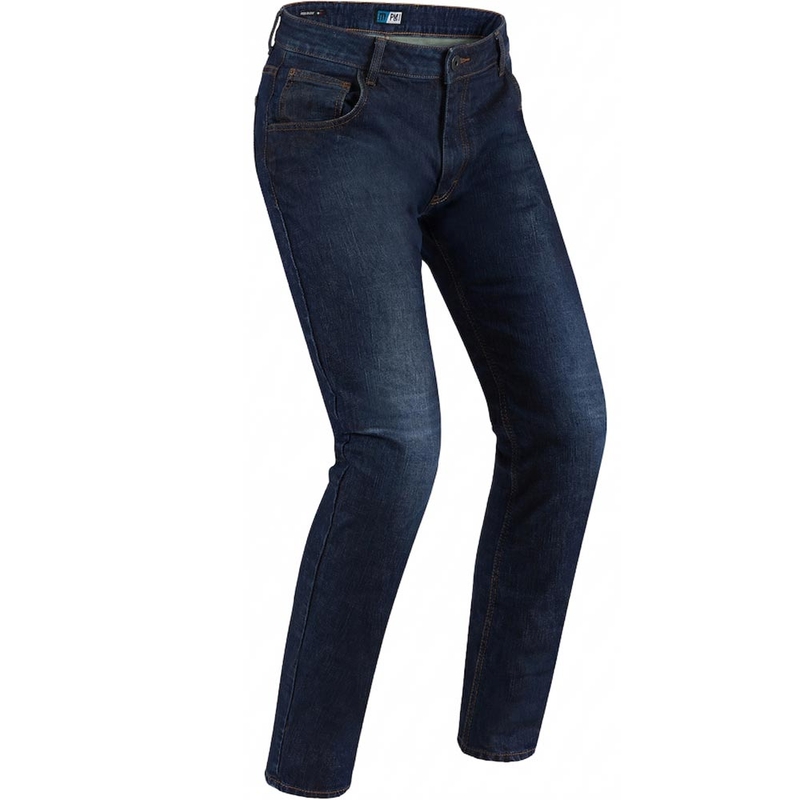 Bropped Motorcycle Jeans PMJ Deux tummansininen alennusmyynti