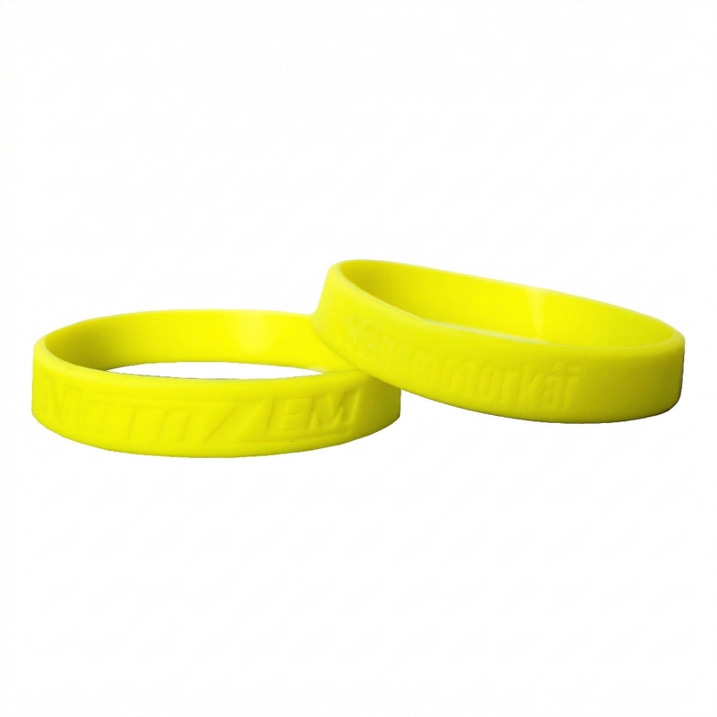 Rannekoru MotoZem CZ Olen moottoripyöräilijä, fluo keltainen