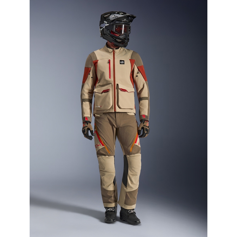 Alpinestars Maxdura Drystar XF moottoripyörätakki ruskea-oranssi