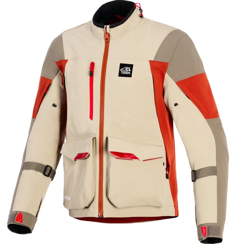 Alpinestars Maxdura Drystar XF moottoripyörätakki ruskea-oranssi