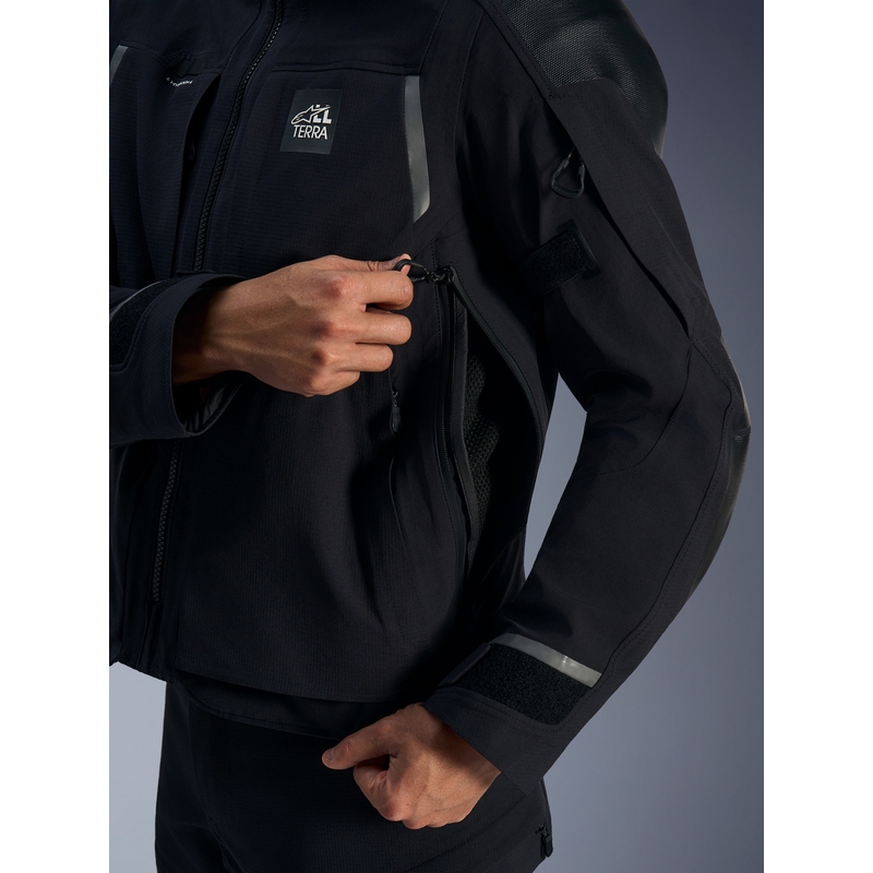 Alpinestars Andes PRO Drystar XF -moottoripyörätakki musta-tummanharmaa