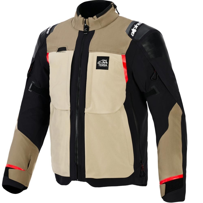 Alpinestars Andes PRO Drystar XF moottoripyörätakki ruskea-musta-oranssi