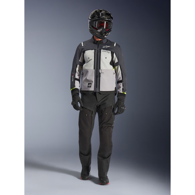 Alpinestars Cusco Drystar -moottoripyörätakki vaaleanharmaa-vaaleansininen-tummansininen