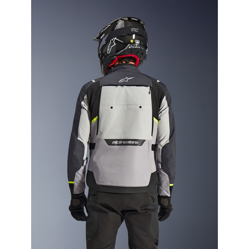 Alpinestars Cusco Drystar -moottoripyörätakki vaaleanharmaa-vaaleansininen-tummansininen