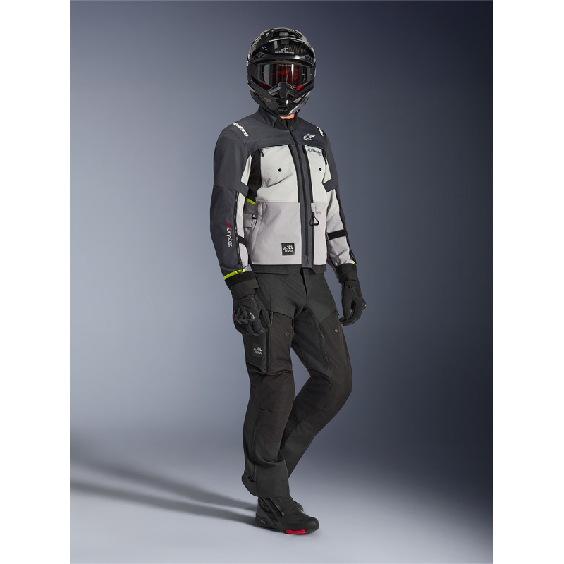 Alpinestars Cusco Drystar -moottoripyörätakki vaaleanharmaa-vaaleansininen-tummansininen