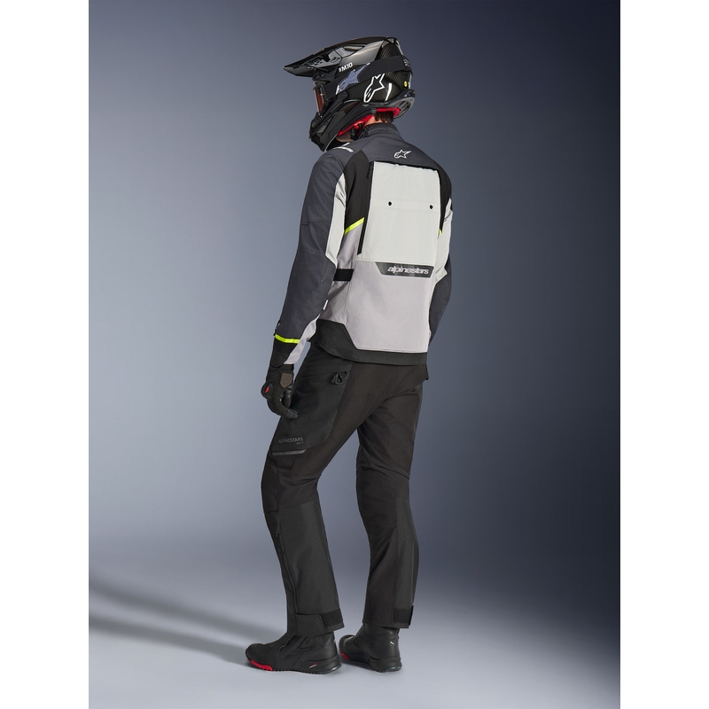 Alpinestars Cusco Drystar -moottoripyörätakki vaaleanharmaa-vaaleansininen-tummansininen