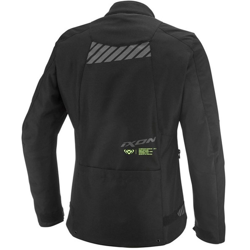 Naisten moottoripyörätakki IXON Tyr musta-fluo keltainen