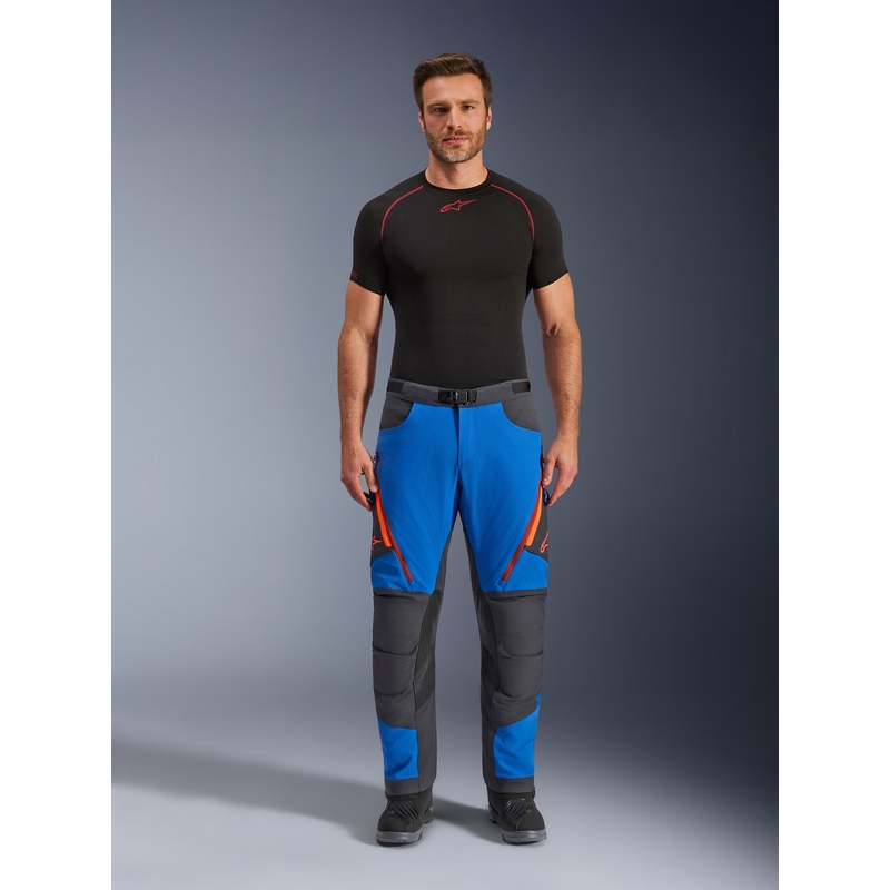 Alpinestars Maxdura Dual -moottoripyörähousut sini-tummanharmaa-oranssi
