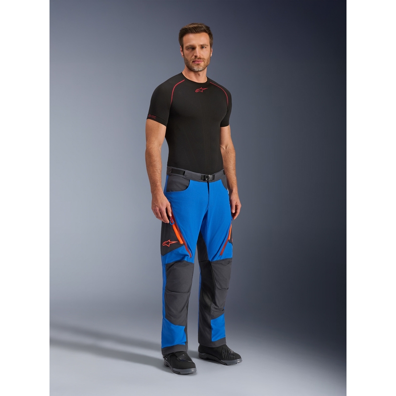 Alpinestars Maxdura Dual -moottoripyörähousut sini-tummanharmaa-oranssi