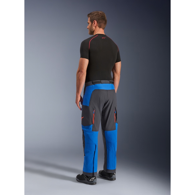 Alpinestars Maxdura Dual -moottoripyörähousut sini-tummanharmaa-oranssi