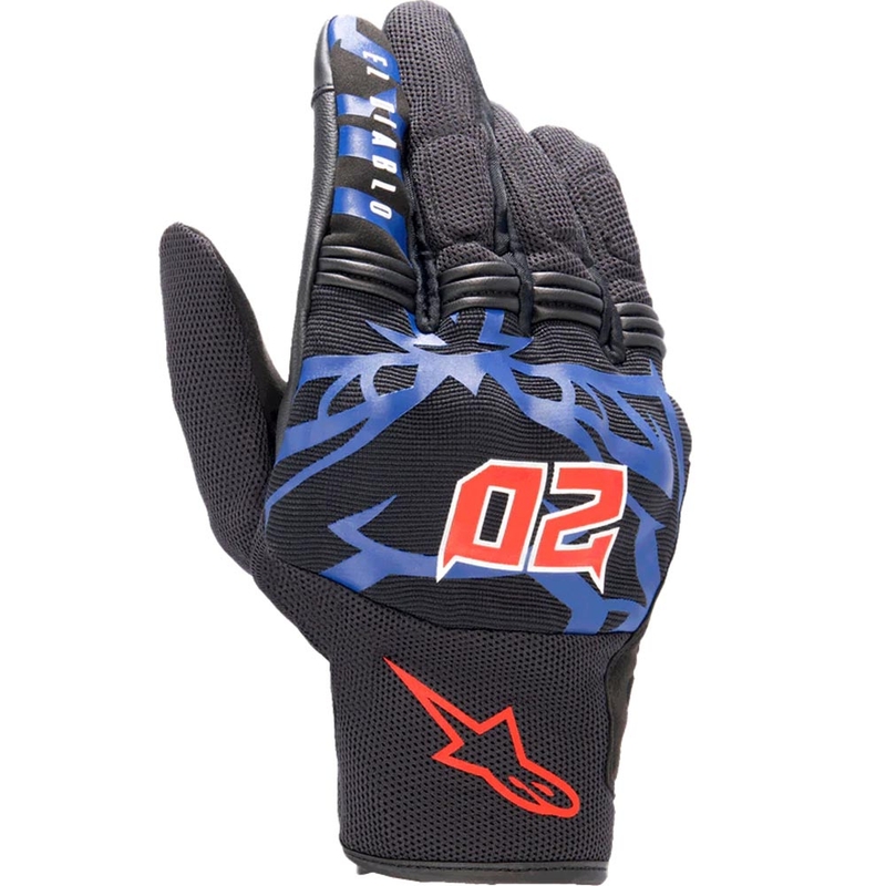 Alpinestars Copper FQ20 moottoripyörähanskat musta-puna-sini-valkoinen