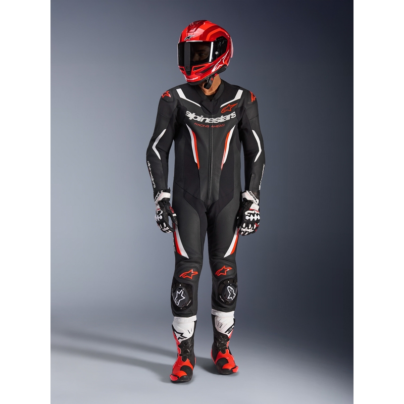 Alpinestars GP FORCE V2 MP-puku, musta-valkoinen-fluo-punainen