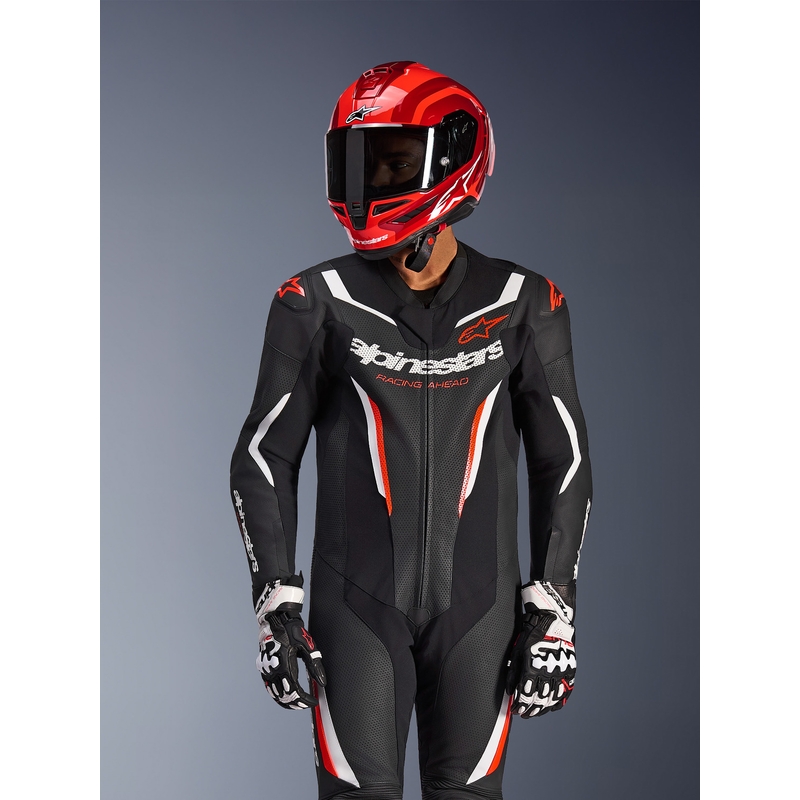 Alpinestars GP FORCE V2 MP-puku, musta-valkoinen-fluo-punainen