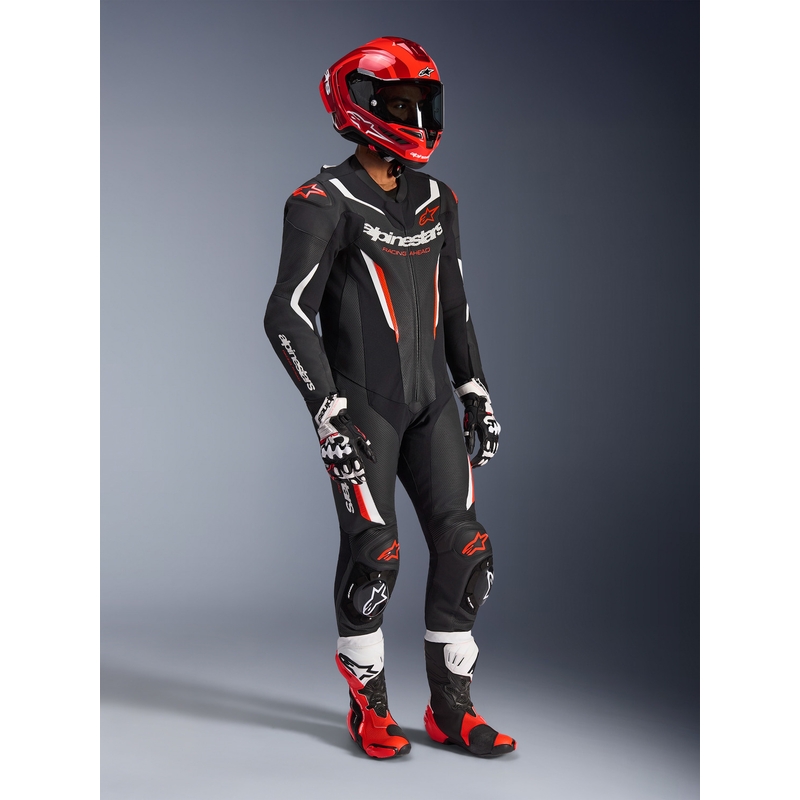 Alpinestars GP FORCE V2 MP-puku, musta-valkoinen-fluo-punainen