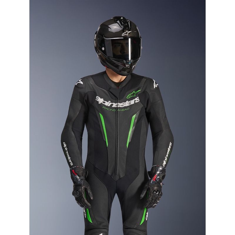 Alpinestars GP FORCE V2 -moottoripyöräpuku musta-vihreä