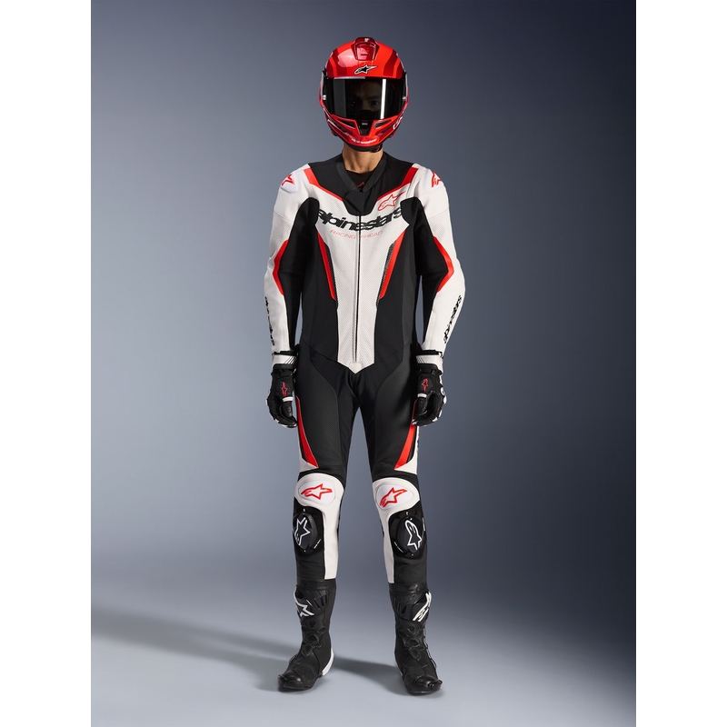 Alpinestars GP FORCE V2 MP-puku, valkoinen-musta-fluo-punainen