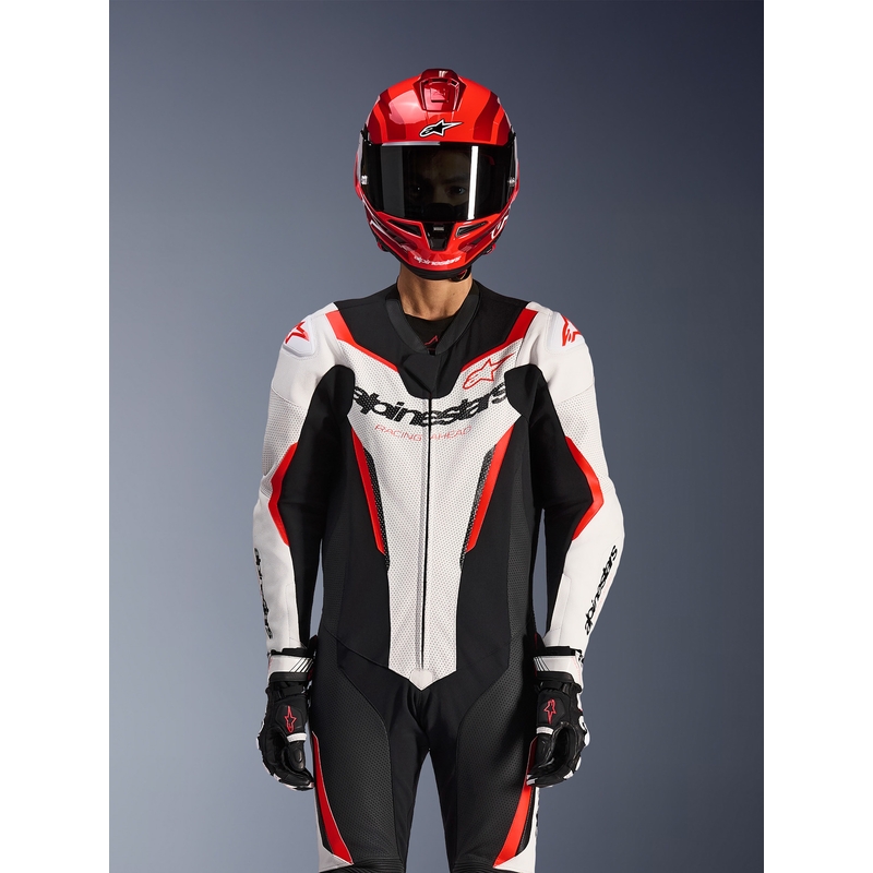 Alpinestars GP FORCE V2 MP-puku, valkoinen-musta-fluo-punainen