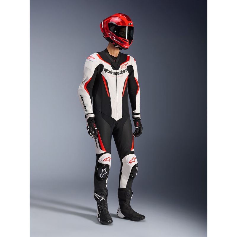 Alpinestars GP FORCE V2 MP-puku, valkoinen-musta-fluo-punainen