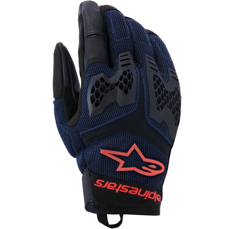Alpinestars Manti Air moottoripyörähanskat tummansiniset-fluopunaiset-mustat