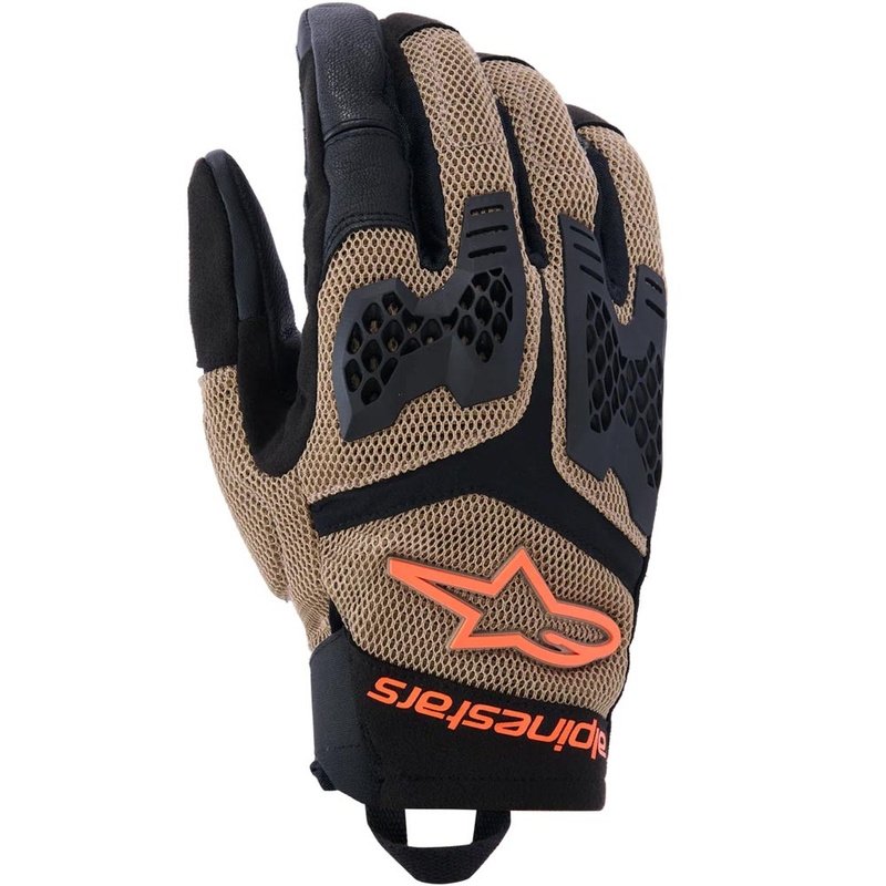 Alpinestars Manti Air moottoripyörähanskat, tumma khaki-musta-fluo oranssi