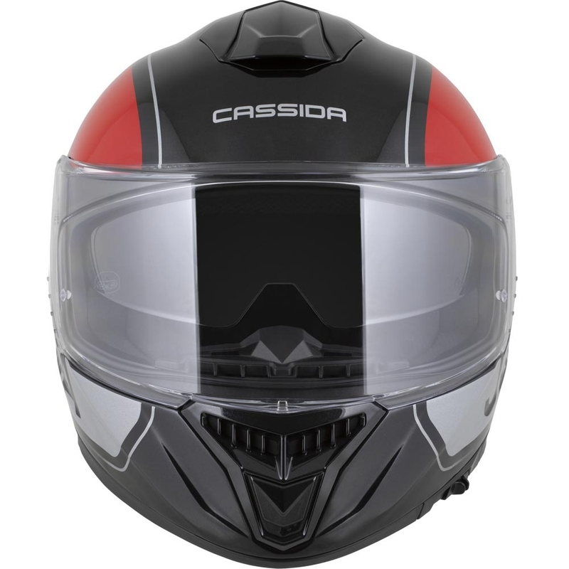 Cassida Integral GT 2.1 Jawa Sport -moottoripyöräkypärä, musta-helmenpunainen-hopea