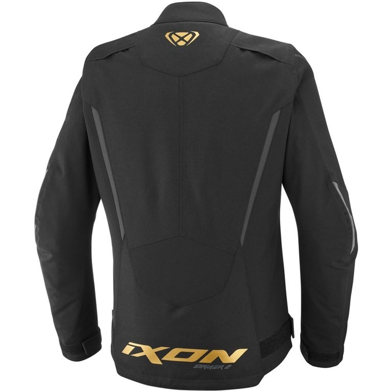 Naisten moottoripyörätakki IXON Striker 2 Lady musta-kulta