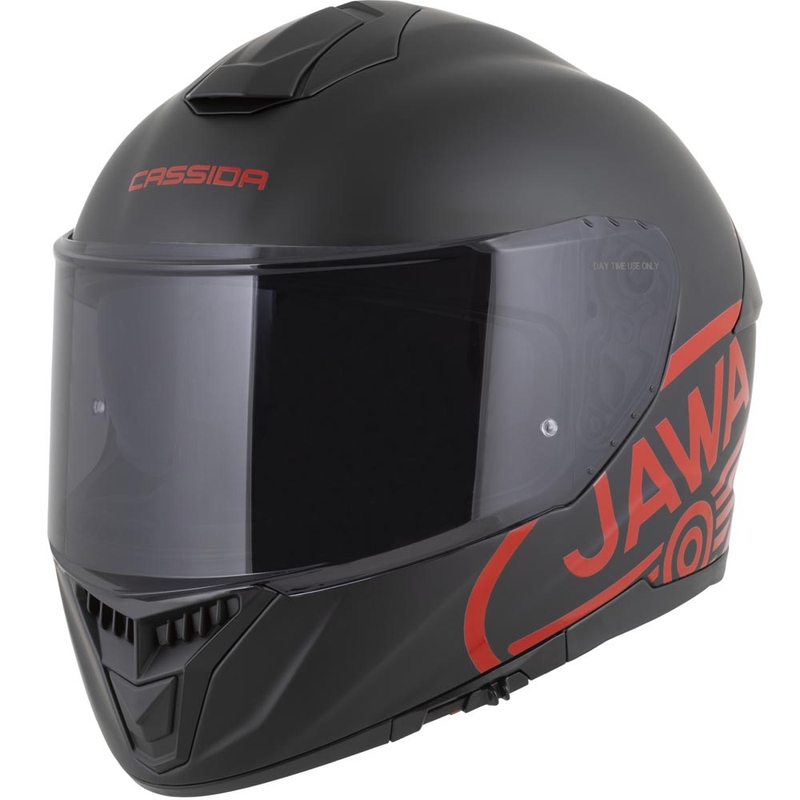 Cassida Integral GT 2.1 Jawa Solid täysikokoinen moottoripyöräkypärä, mattamusta-kiiltäväpunainen