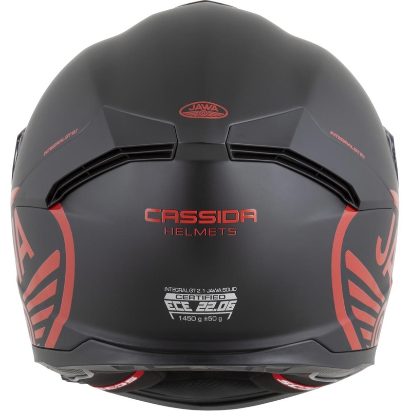 Cassida Integral GT 2.1 Jawa Solid täysikokoinen moottoripyöräkypärä, mattamusta-kiiltäväpunainen