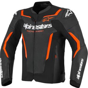 Alpinestars GP Force V2 Airflow nahkatakki musta-neonpuna-valkoinen
