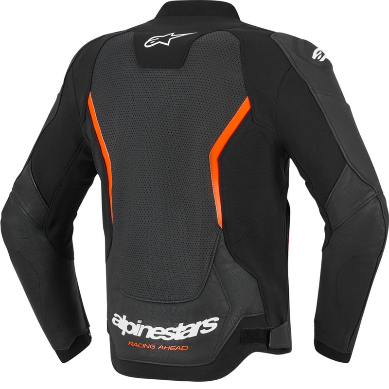 Alpinestars GP Force V2 Airflow nahkatakki musta-neonpuna-valkoinen