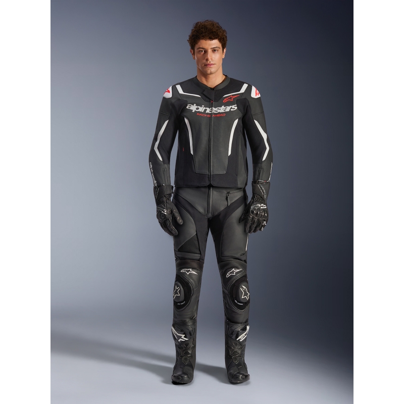 Alpinestars GP Force V2 Airflow nahkatakki musta-valkoinen