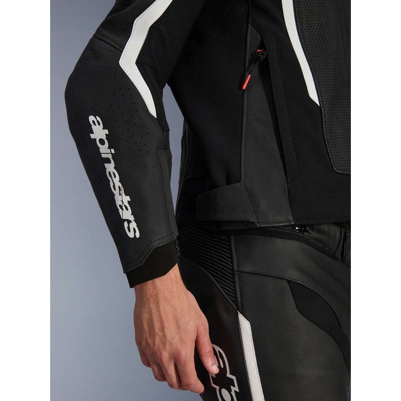 Alpinestars GP Force V2 Airflow nahkatakki musta-valkoinen