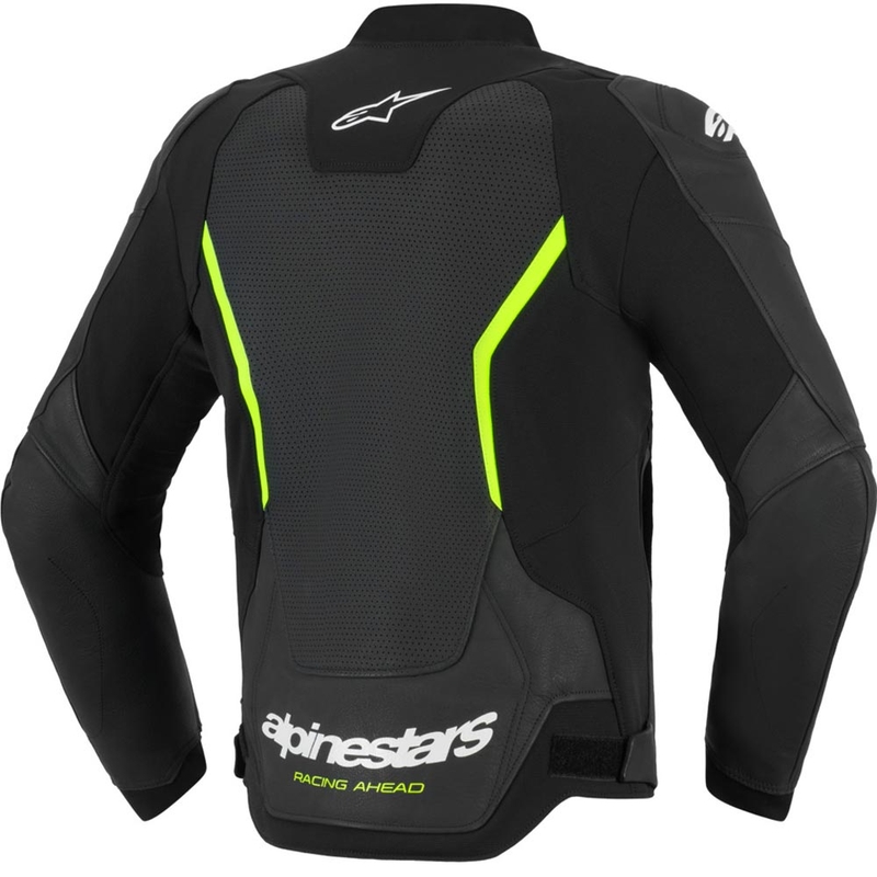 Alpinestars GP Force V2 Airflow nahkatakki musta-keltainen