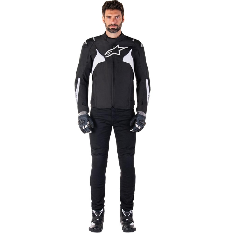 Alpinestars T-JAWS V4 Vedenpitävä moottoripyörätakki musta-valkoinen