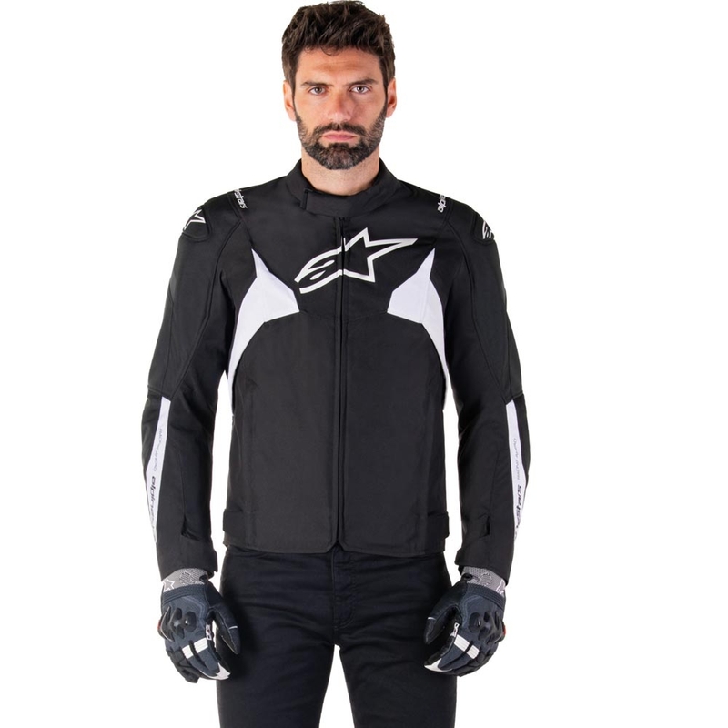 Alpinestars T-JAWS V4 Vedenpitävä moottoripyörätakki musta-valkoinen