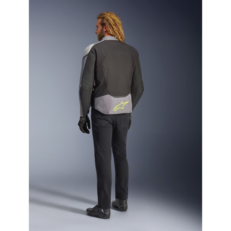 Alpinestars T-JAWS V4 Vedenpitävä Moottoripyörä Takki Musta-Vaaleanharmaa-Harmaa